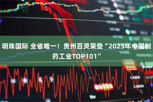 明珠国际 全省唯一！贵州百灵荣登“2025年中国制药工业TOP101”